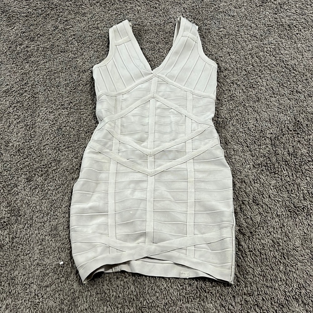 Light grey body con mini dress size small